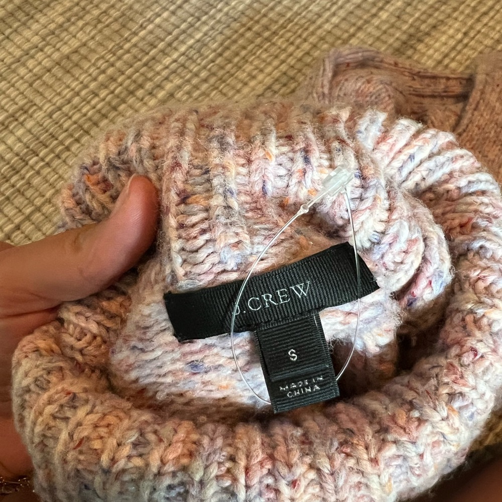J crew pink turtle neck